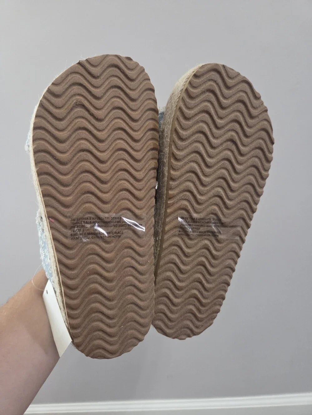 Girls Light Blue Daisy Espadrille Platform Sandals Size 3 NWT